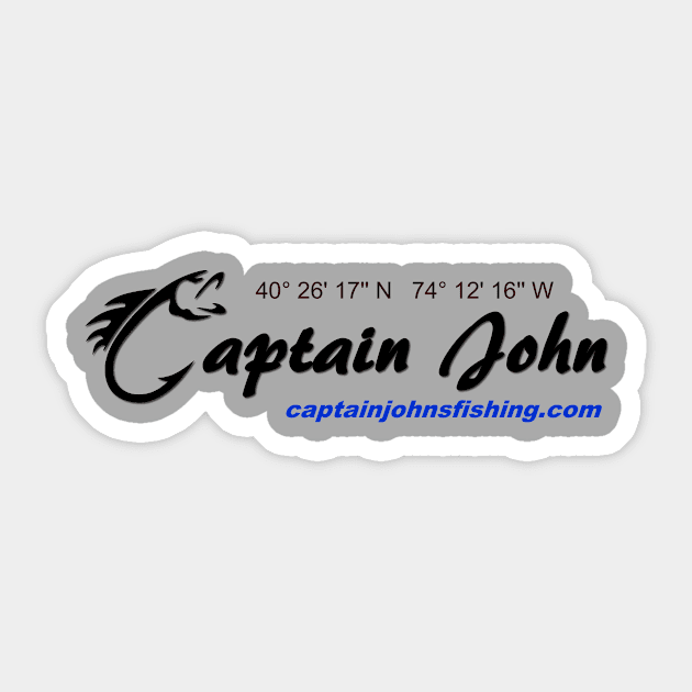 Captain John Fish Logo Sticker by lruss001